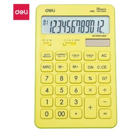  Калькулятор настольный Deli Touch EM01551 желтый 