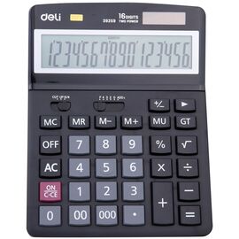  Калькулятор настольный Deli E39259 черный 16-разр. 